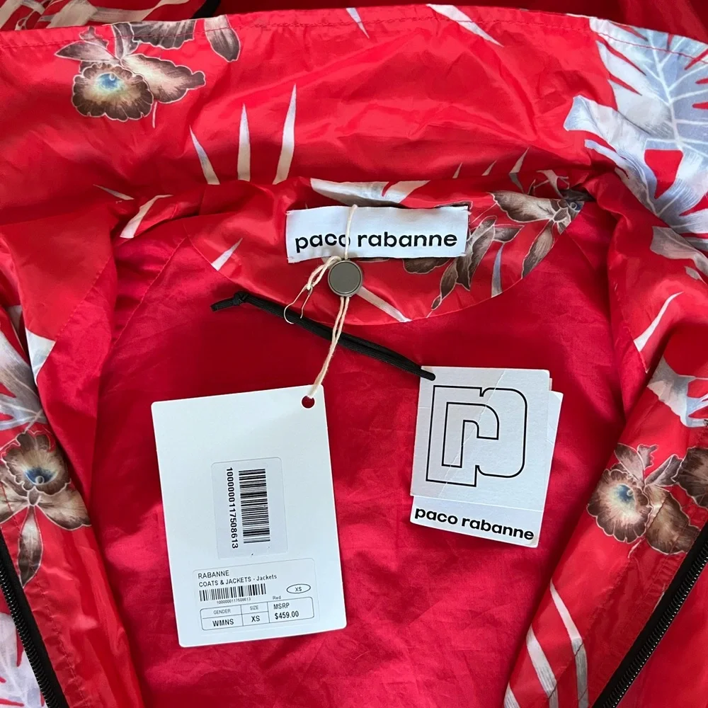 Paco Rabanne Red Floral Jacket - Picture 3 of 3